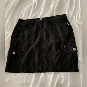 White House Black Market Black Mini Skirt Cargo, Sz 4